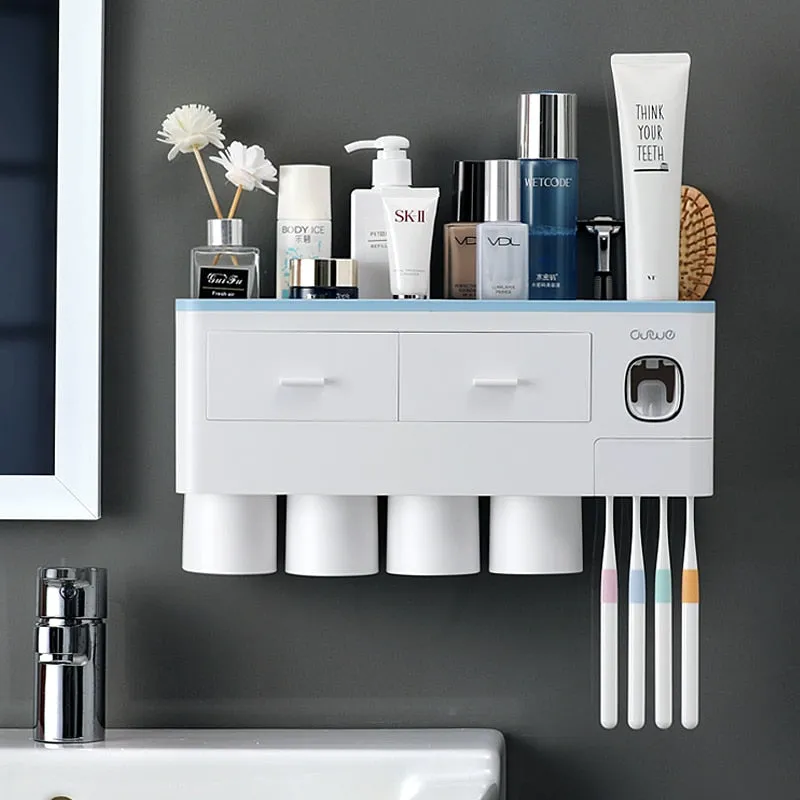 Magnetic Adsorption Inverted Toothbrush Holder