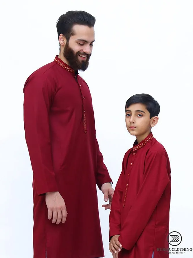 Maroon Premium Kurta ( FATHER & SON)