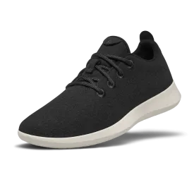 Men's Wool Runners - True Black (Cream Sole)