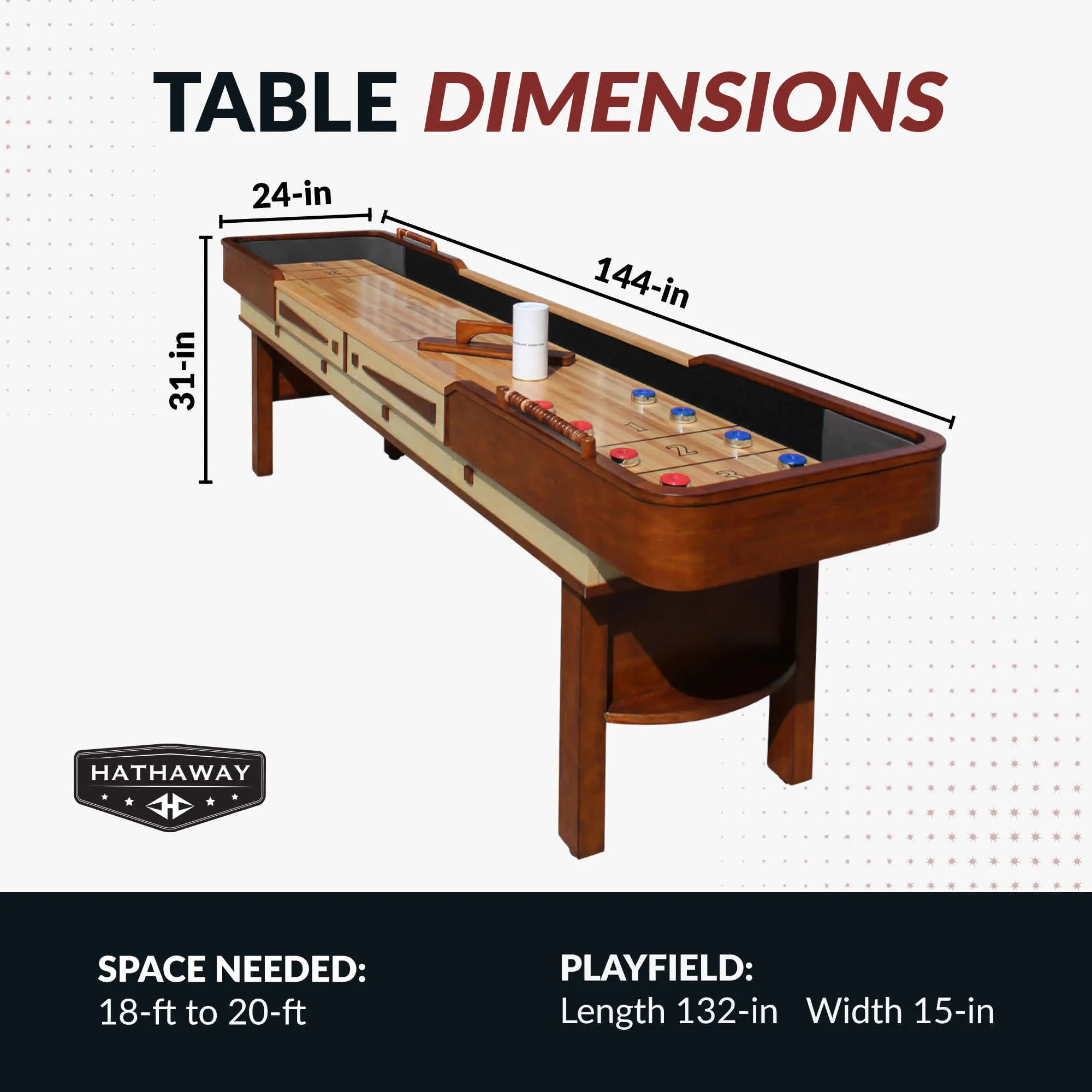 Merlot Shuffleboard Table