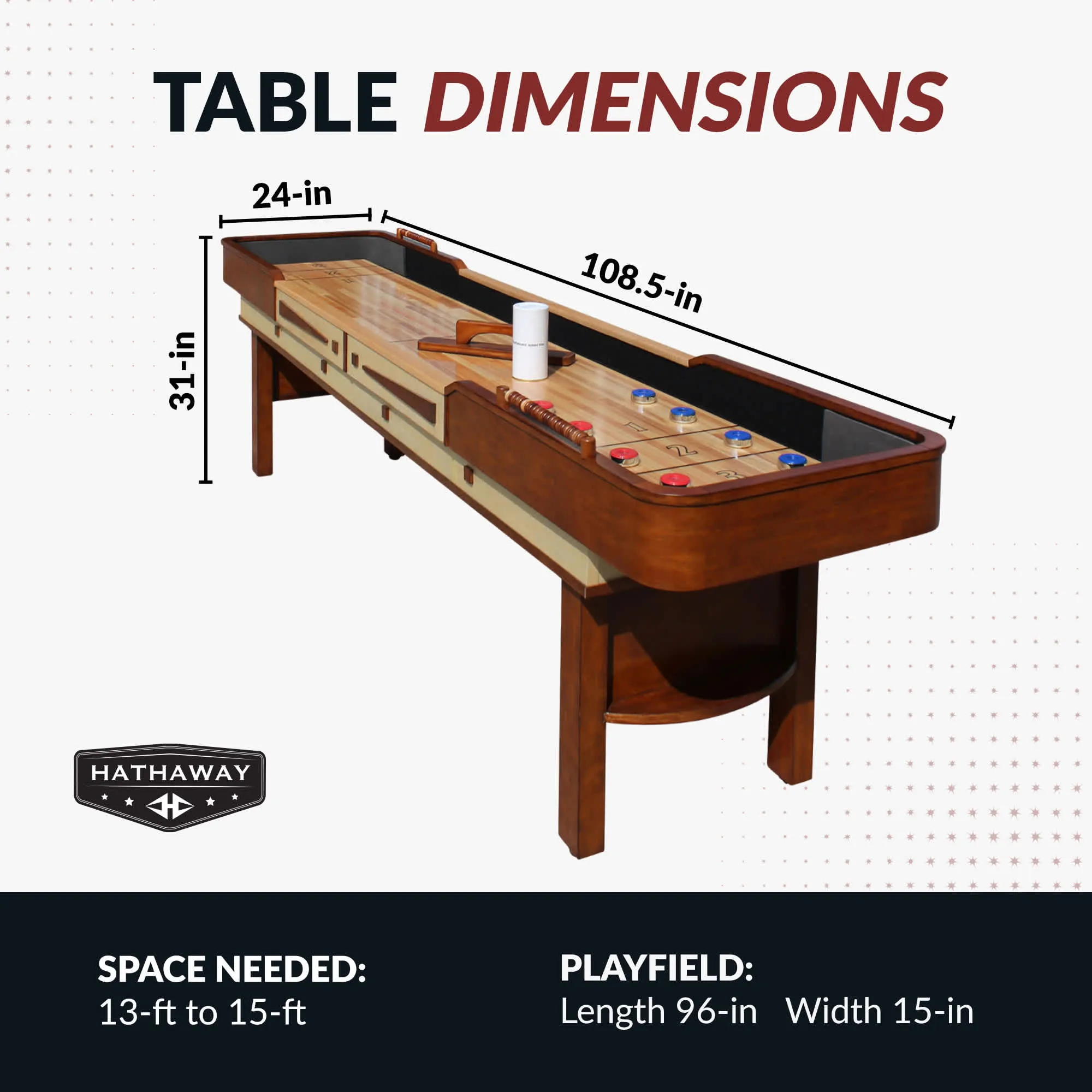 Merlot Shuffleboard Table