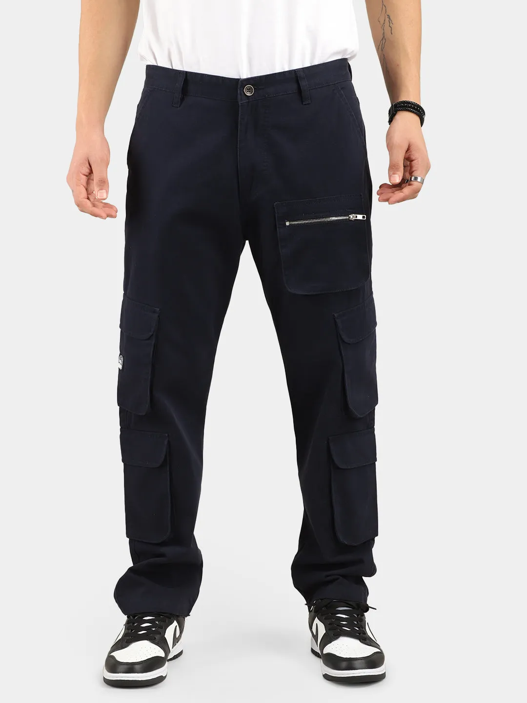 Navy Blue Baggy Fit Warrior Cargo