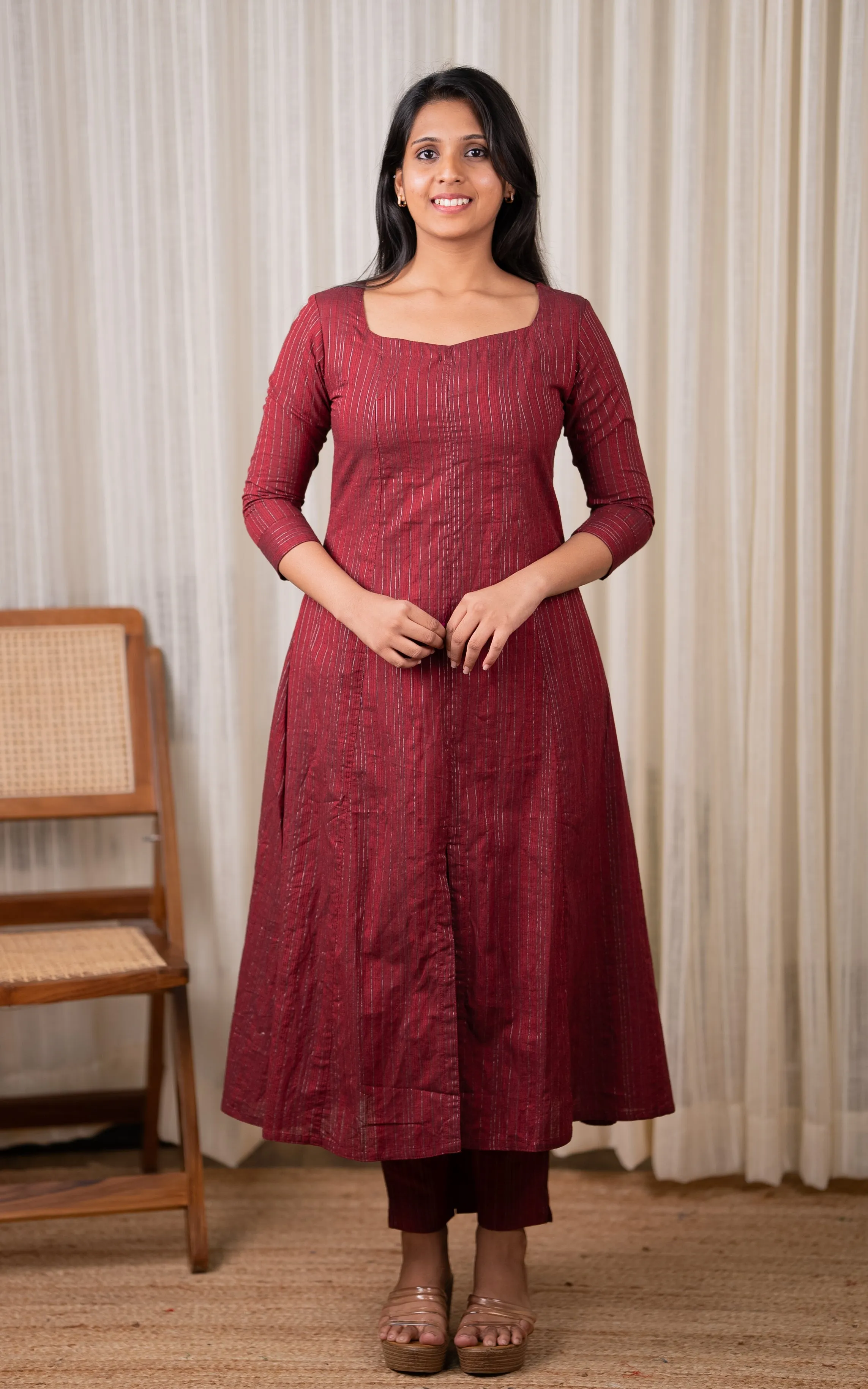 Nithiya Maroon (Kurti Pant)