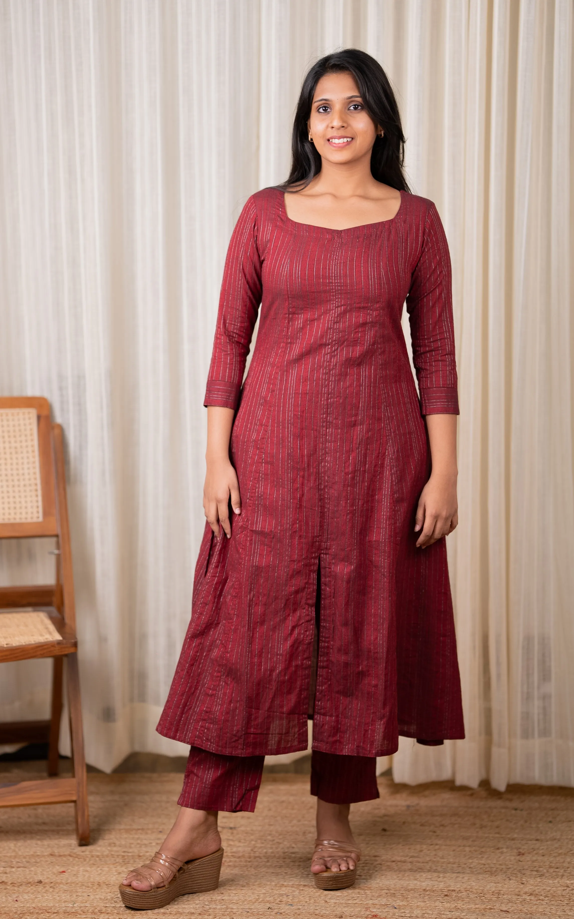 Nithiya Maroon (Kurti Pant)