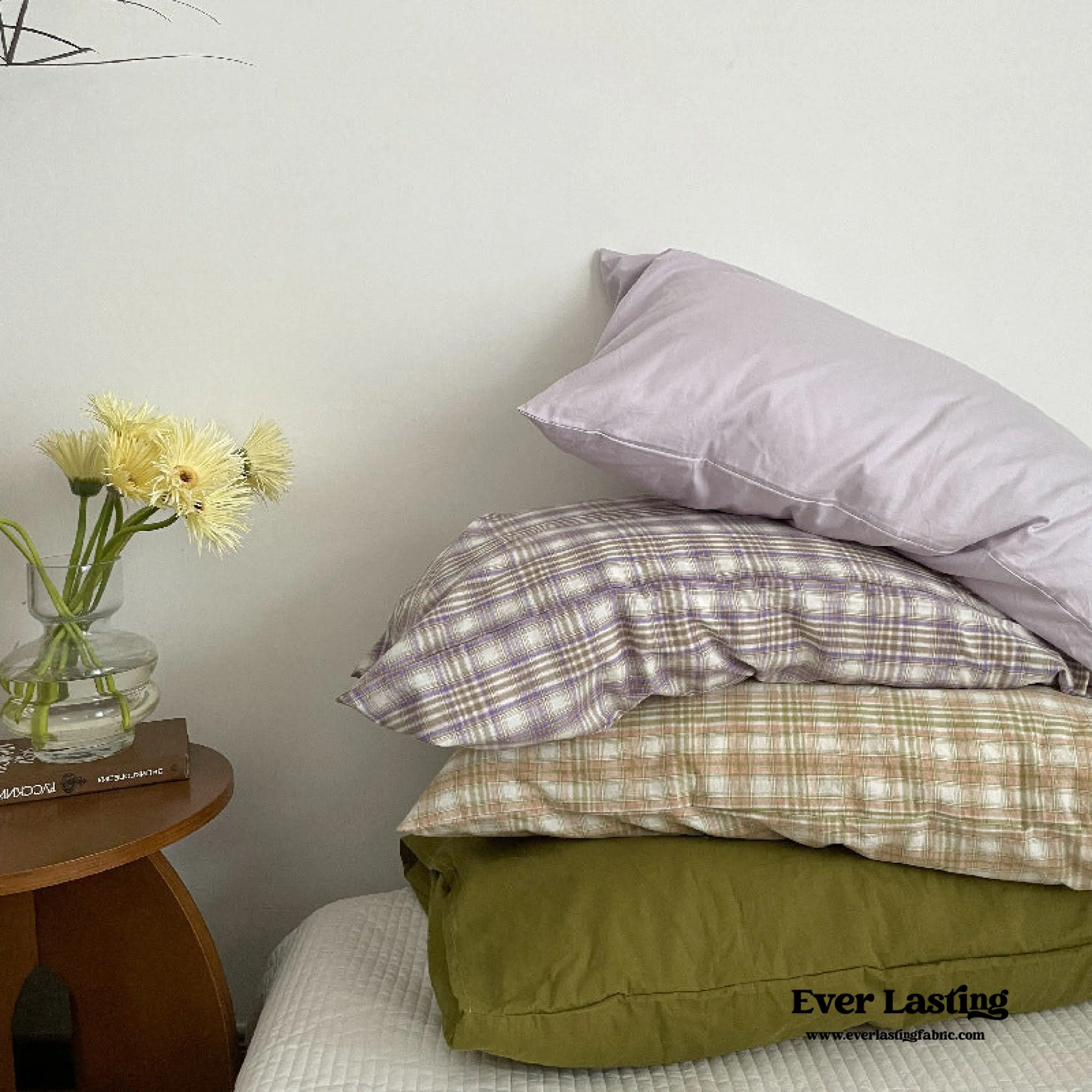 Plaid Pillowcases / Olive Green