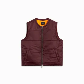 puffer vest / maroon