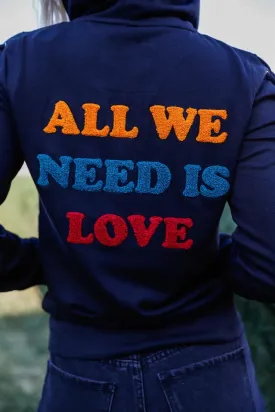 "All We Need Is Love" Zip-Up Hooded Sweatshirt