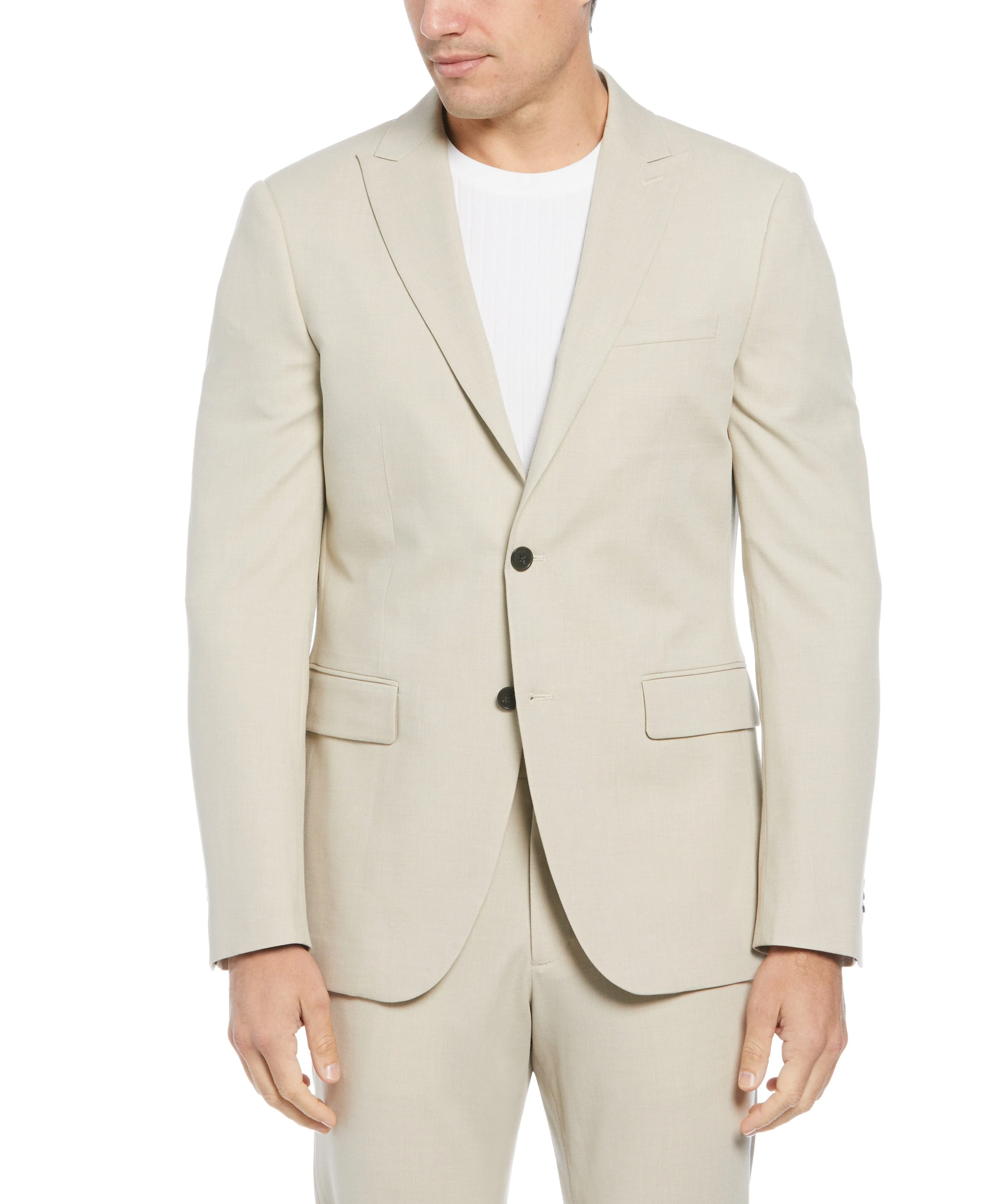 Slim Fit Island Fossil Peak Lapel Louis Suit