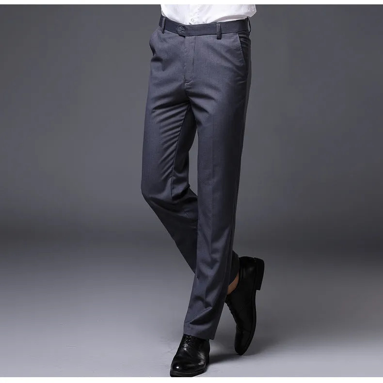 Slim straight trousers suit to work suit men's business