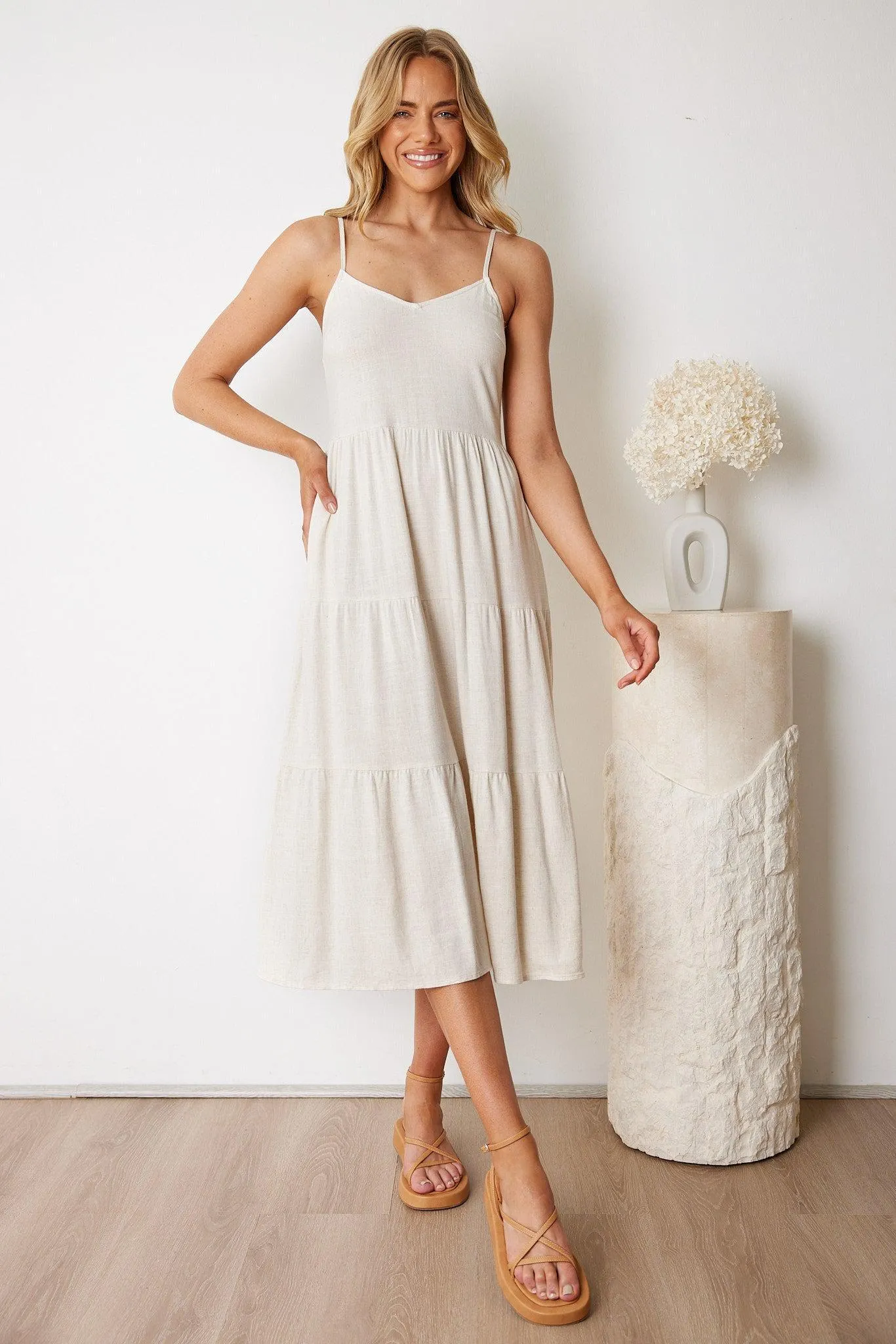 Sonya Dress - Beige