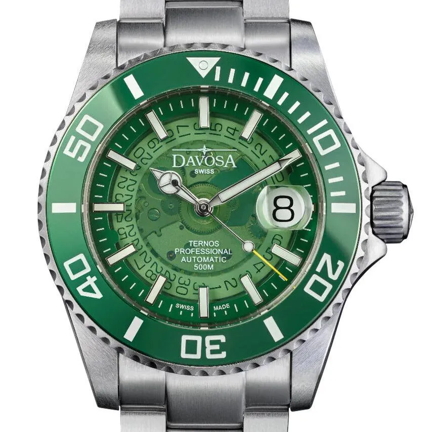 Ternos Professional Auto Nebulous 500m Green Diving Watch 16153570