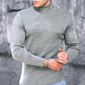 Turtleneck Solid Color Pullover Bottoming Sweater