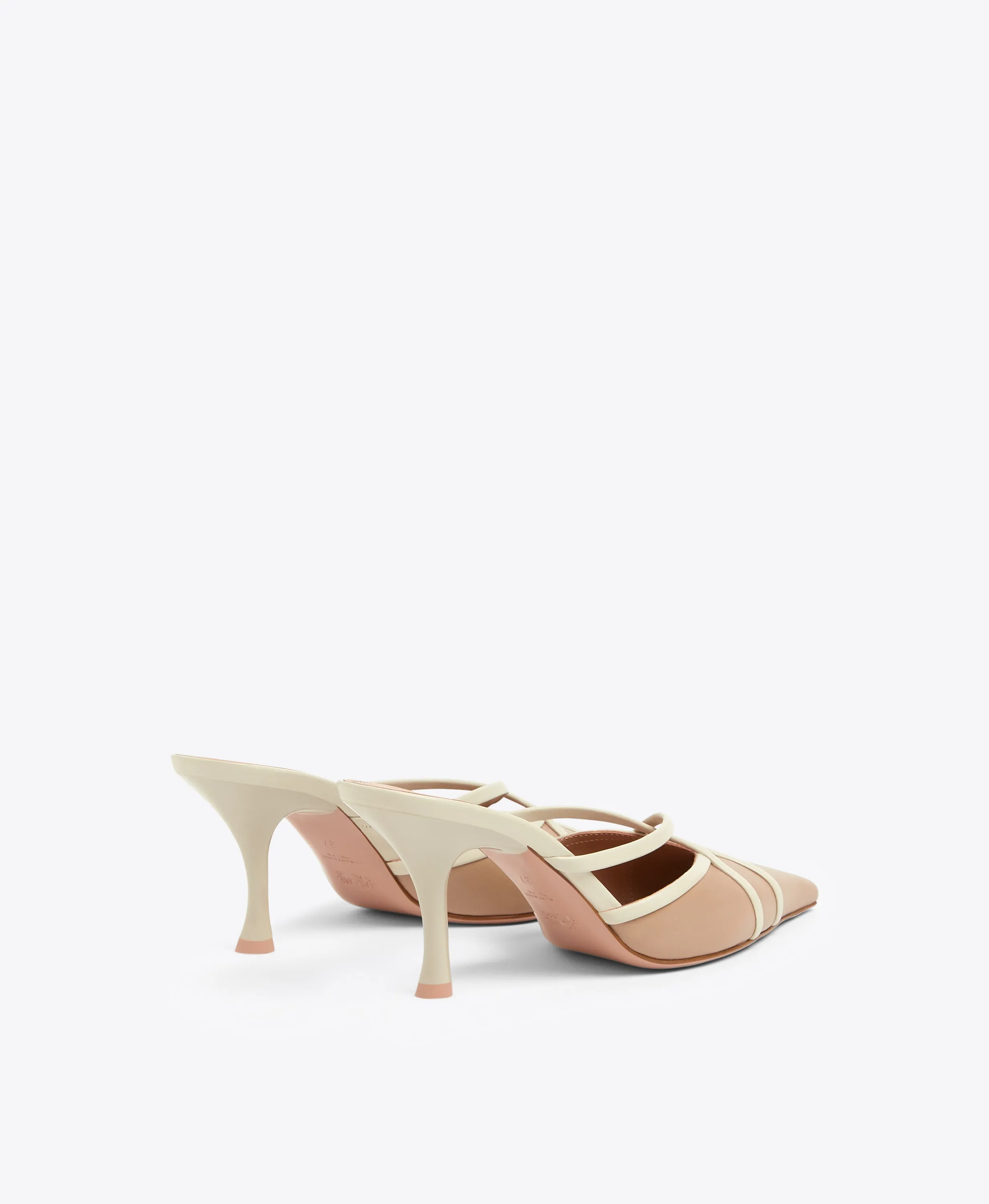 Vera 70 Beige Leather Mules