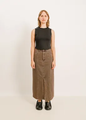 W24 | JETT DENIM SKIRT / MOCHA WASH