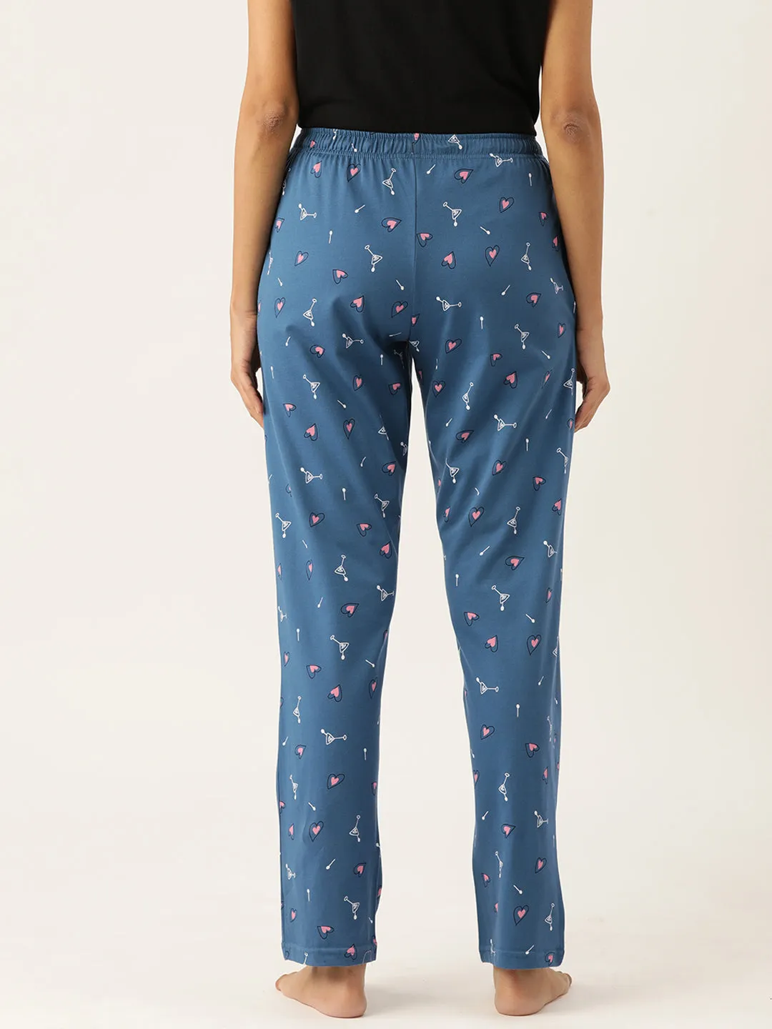 Women's Printed Cotton Blue Lounge Pants | LDLW-2329-1 |