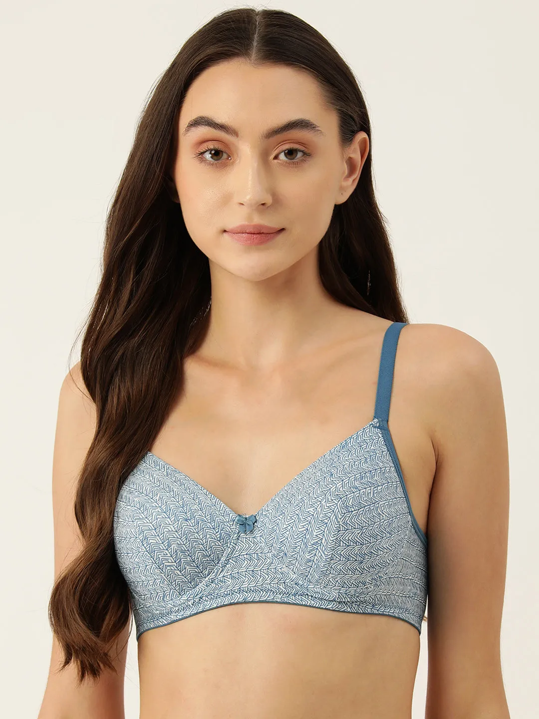 Women's Printed Lightly Padded T-Shirt Bra | BRA-4058-1 |