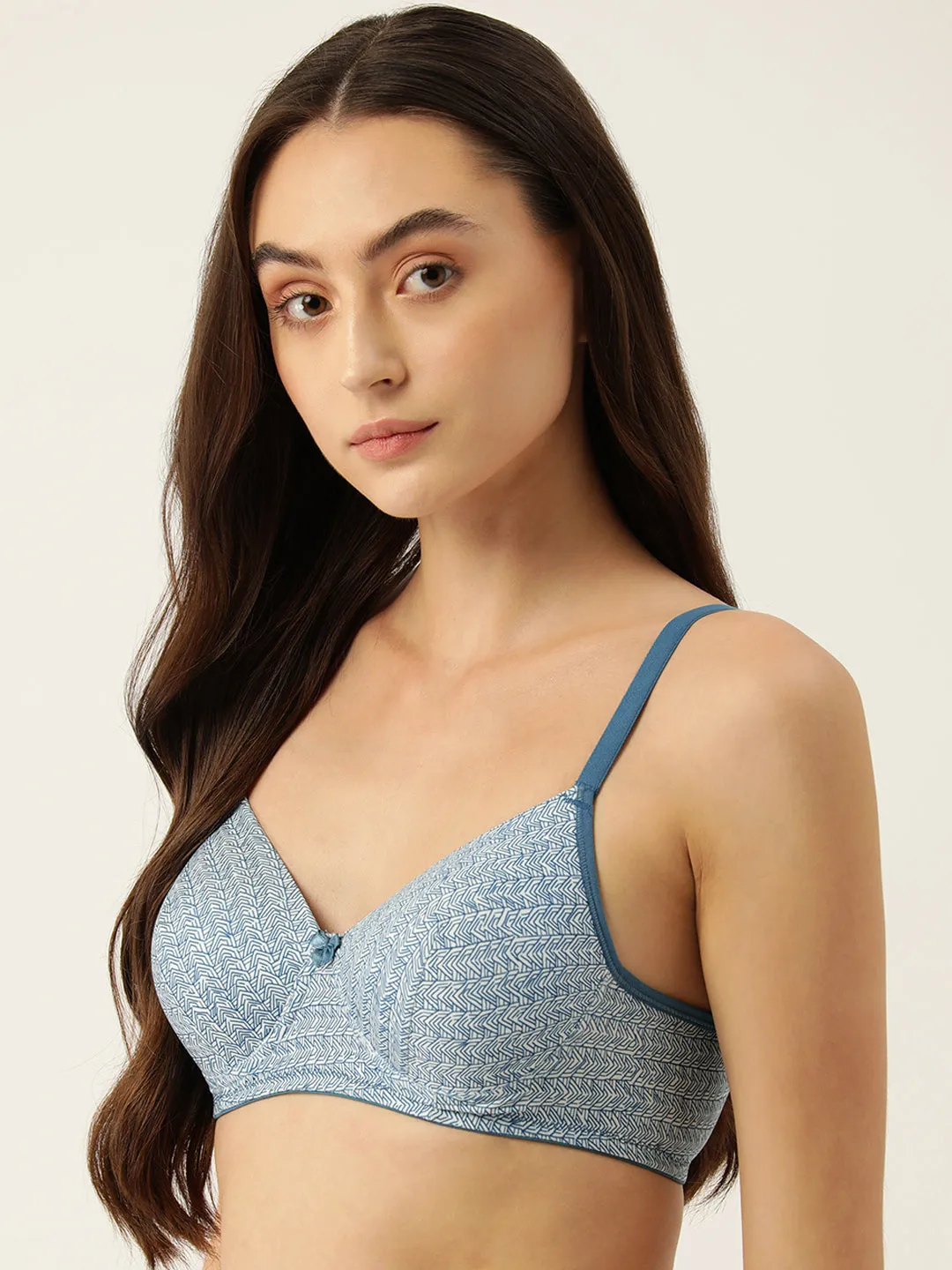 Women's Printed Lightly Padded T-Shirt Bra | BRA-4058-1 |