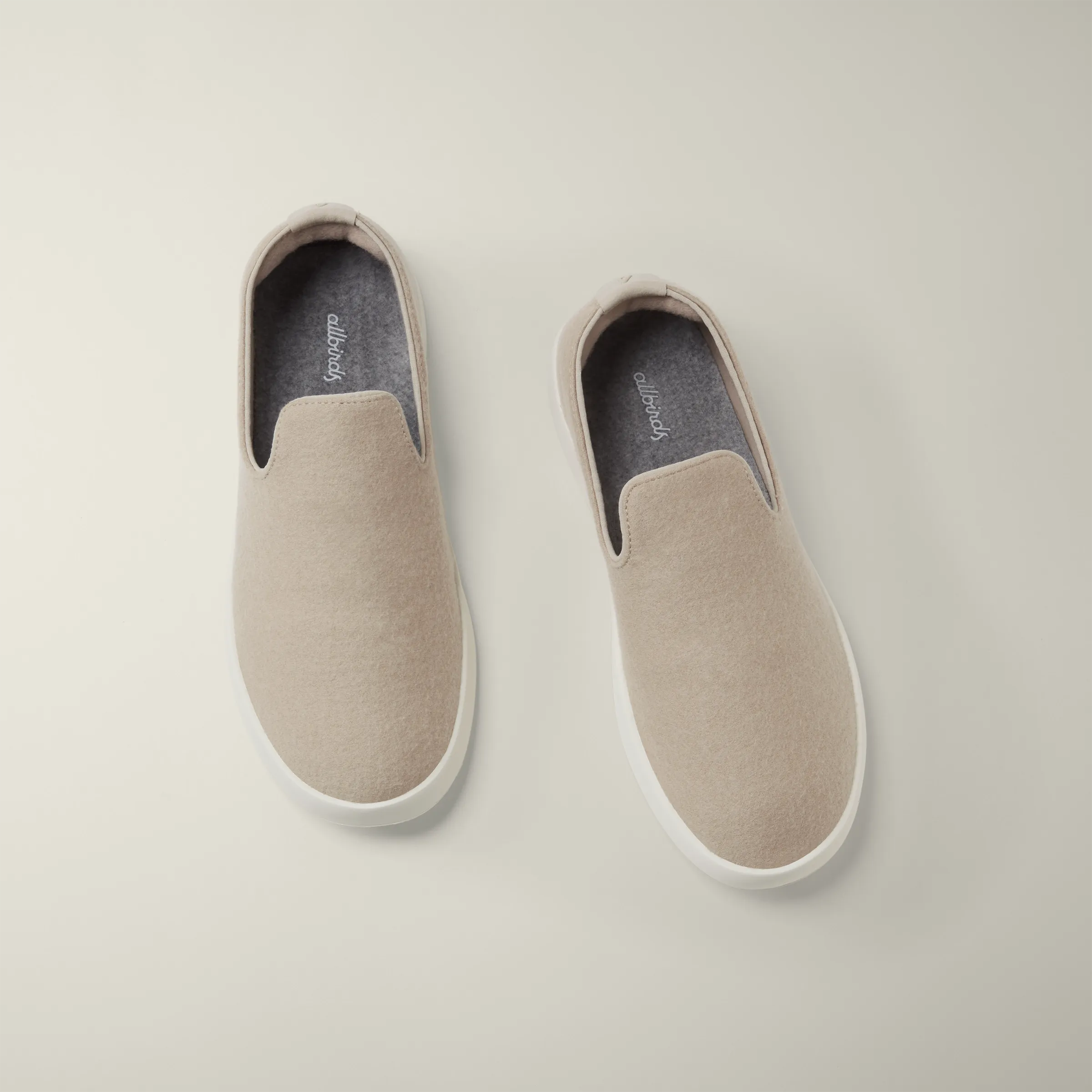 Women's Wool Loungers - Rugged Beige (Natural White Sole)