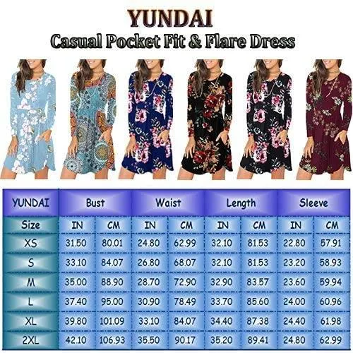 YUNDAI Women Summer Casual Sleeveless Boho Floral Elastic Sundress Loose Swing Short Dress with Pockets